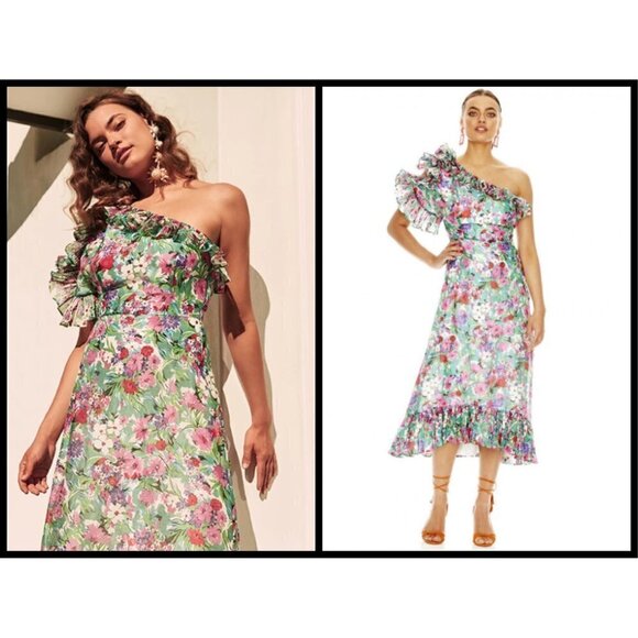 💕TALULAH💕 Better Together Midi Dress Botanical Bloom Small S NWT - Picture 1 of 16